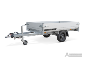 Anssems PLT-Pro 1350 plateauwagen enkelasser geremd L.251 x Br.150cm
