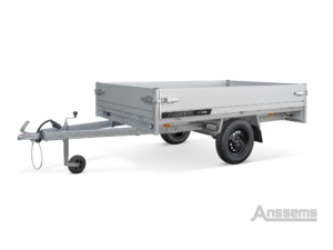 Anssems PLT-Pro 750 plateauwagen enkelasser ongeremd L.305 × Br.150cm