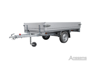 Anssems PLT 750 plateauwagen enkelasser ongeremd L.251 × Br.150cm
