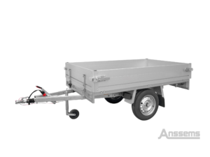 Anssems PLTB 1350 plateauwagen enkelasser geremd L.251 x Br.150cm
