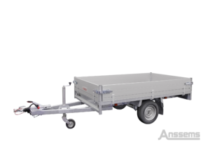 Anssems PSX 1350 plateauwagen enkelasser geremd L.251 x Br.153cm